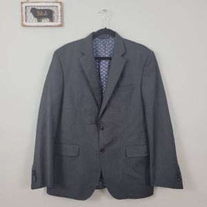Ted Baker Endurance Jay Gray Wool Blazer Sz 44 R 2 Button Modern Sports Coat